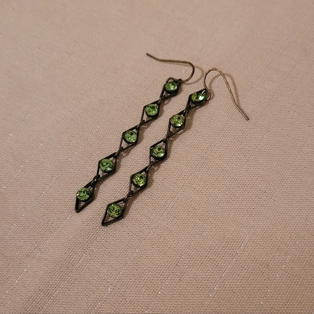 FREE ICING Green Dangle Earrings